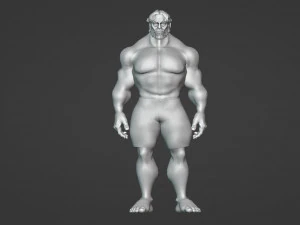 Huge strong man 3D Model