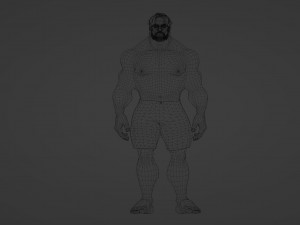 Huge strong man Model 3D