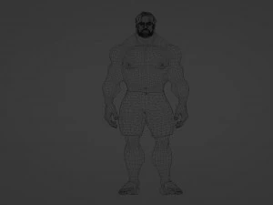 Huge strong man 3D Model