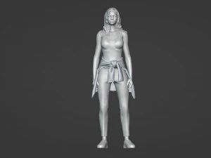 Cute girl on a walk 3D Model