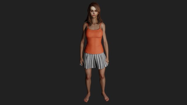 Amazing grown up girl 3D मॉडल .c4d .max .obj .3ds .fbx .stl .blend 