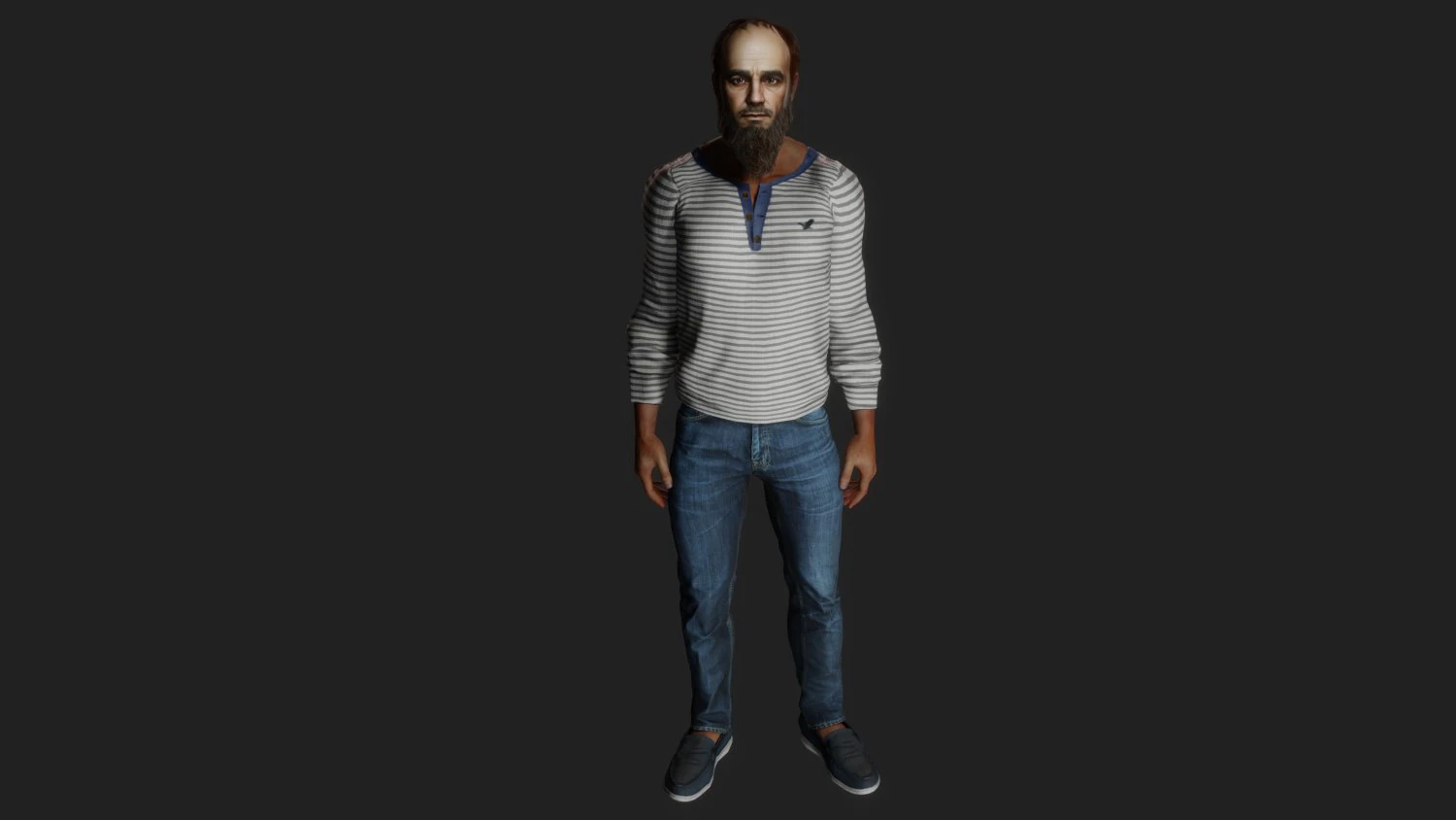 Realistic of a Mature Hardworking Man 3D Model .c4d .max .obj .3ds .fbx .stl .blend 