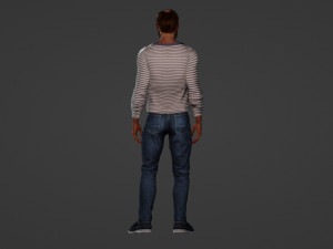 Realistic of a Mature Hardworking Man Model 3D