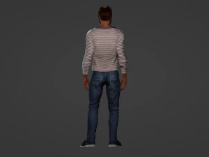 Realistic of a Mature Hardworking Man 3D Model