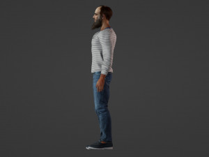 Realistic of a Mature Hardworking Man Model 3D