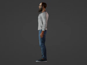 Realistic of a Mature Hardworking Man 3D Model