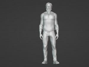Realistic of a Mature Hardworking Man Model 3D