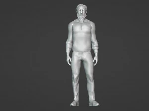 Realistic of a Mature Hardworking Man 3D Model