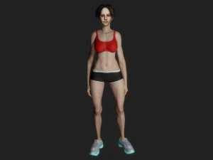 Bellezza atletica realistica di una donna sportiva Modello 3D