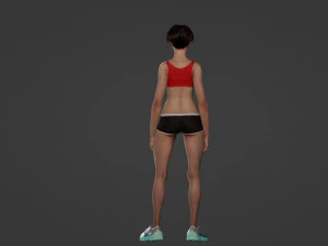 Athletic Beauty Realistic of a Sporty Woman 3D Model