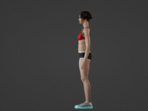 Athletic Beauty Realistic of a Sporty Woman 3Dモデル