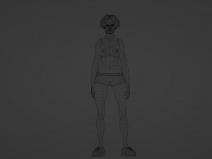 Athletic Beauty Realistic of a Sporty Woman 3Dモデル