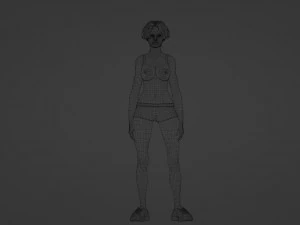 Athletic Beauty Realistic of a Sporty Woman 3D Model
