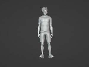 Realistic African Football Athlete Modèle 3D