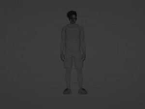 Realistic African Football Athlete Modèle 3D