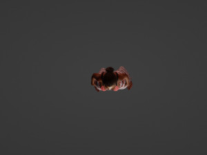 Realistic of a Young Dark-Skinned Woman in Traditional Attire Model 3D