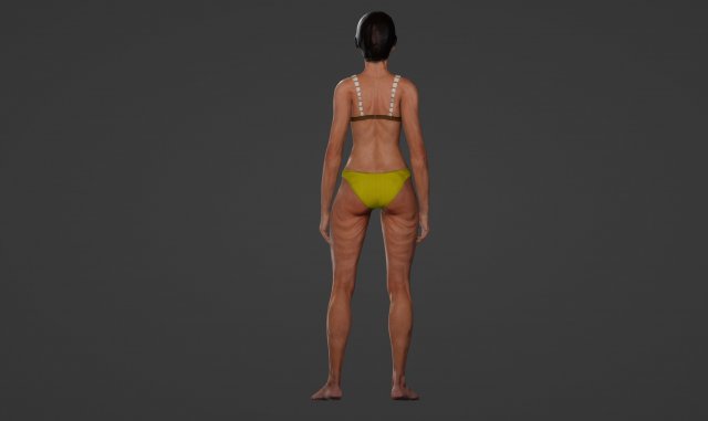 Realistic of a Vibrant 70-Year-Old Woman in a Swimsuit 3D Model in Woman  3DExport