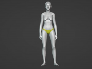 Realistic of a Vibrant 70-Year-Old Woman in a Swimsuit 3D मॉडल