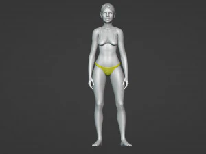 Realistic of a Vibrant 70-Year-Old Woman in a Swimsuit 3D Model