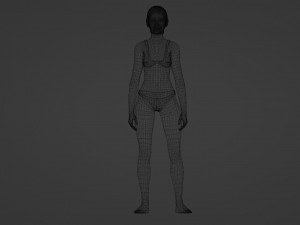 Realistic of a Vibrant 70-Year-Old Woman in a Swimsuit 3D मॉडल