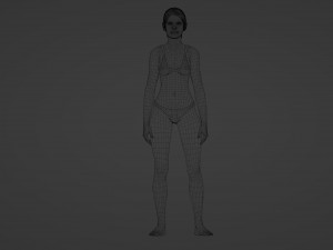 Realistic of a Vibrant 70-Year-Old Woman in a Swimsuit 3D मॉडल