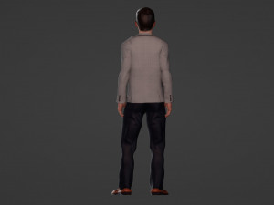 Realistic of a Smiling Youth in Casual Attire 3D Model