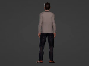Realistic of a Smiling Youth in Casual Attire 3D Model