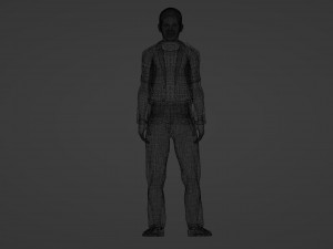 Realistic of a Smiling Youth in Casual Attire 3D Model