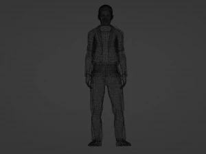 Realistic of a Smiling Youth in Casual Attire 3D Model