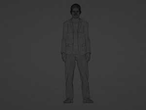 Realistic of a Smiling Youth in Casual Attire 3D Model