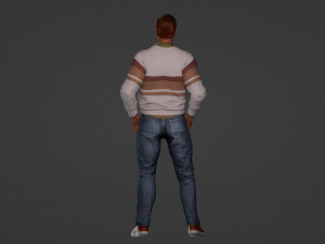 Realistic 3D Character Model of a Cheerful 50-Year-Old Man 3D 模型