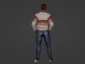 Realistic 3D Character Model of a Cheerful 50-Year-Old Man 3D Model