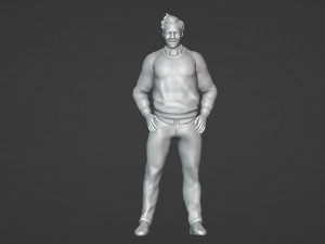 Realistic 3D Character Model of a Cheerful 50-Year-Old Man 3D 模型