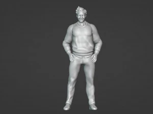 Realistic 3D Character Model of a Cheerful 50-Year-Old Man 3D Model