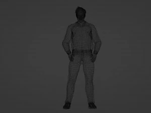 Realistic 3D Character Model of a Cheerful 50-Year-Old Man 3D Model