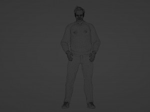 Realistic 3D Character Model of a Cheerful 50-Year-Old Man 3D 模型