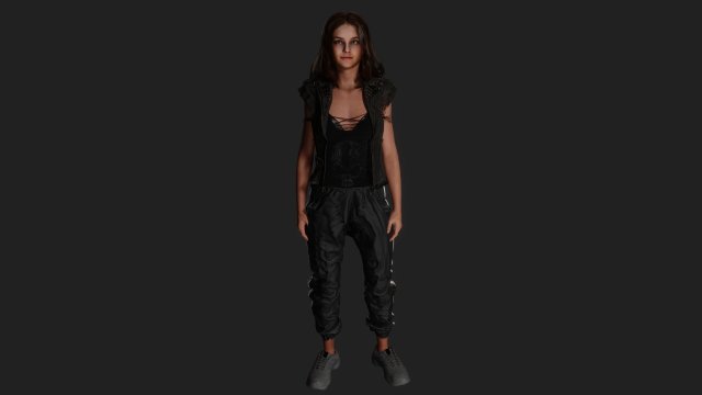 Realistic - Captivating Young Woman with Black Hair 3D Model .c4d .max .obj .3ds .fbx .stl .blend 