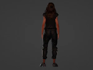 Realistic - Captivating Young Woman with Black Hair 3D Model