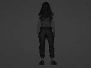 Realistic - Captivating Young Woman with Black Hair 3D Model
