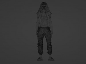 Realistic - Captivating Young Woman with Black Hair 3D Model