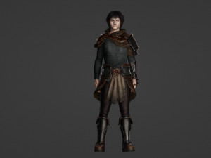 Medieval Archer Realistic 3D Character Model Model 3D