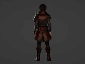 Medieval Archer Realistic 3D Character Model Model 3D