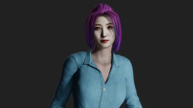 Ethereal Beauty Realistic of a 23-Year-Old Chinese Girl in Vibrant Attire 3D Model .c4d .max .obj .3ds .fbx .stl .blend 