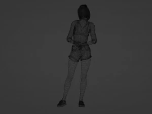 जीवंत पोशाक में 23 वर्षीय चीनी लड़की का अलौकिक सौंदर्य यथार्थवादी 3D मॉडल