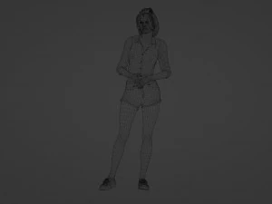 जीवंत पोशाक में 23 वर्षीय चीनी लड़की का अलौकिक सौंदर्य यथार्थवादी 3D मॉडल