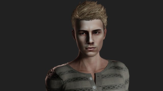 Realistic of an Angry Handsome Young Man 3D Model .c4d .max .obj .3ds .fbx .stl .blend 
