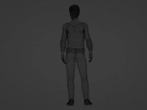 Realistic of an Angry Handsome Young Man 3D Model