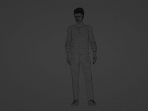 Realistic of an Angry Handsome Young Man 3D Model