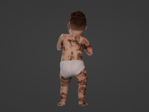 Whimsical Toddler A 3D Marvel of Innocence and Playfulness 3D Model