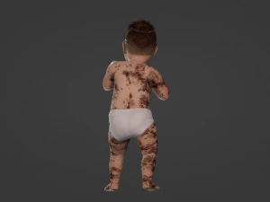 Whimsical Toddler A 3D Marvel of Innocence and Playfulness 3D Model